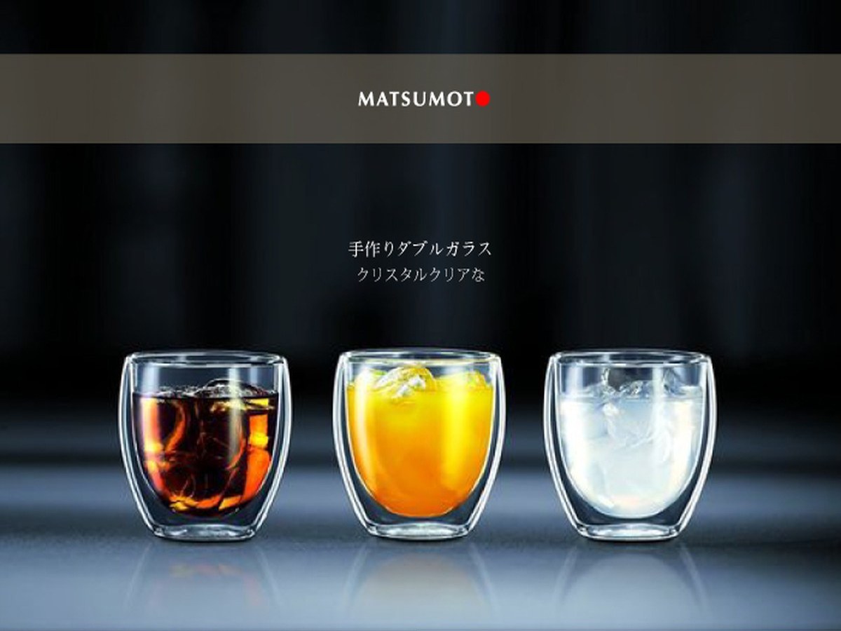 MATSUMOTO 雙層玻璃杯 250ML情境照