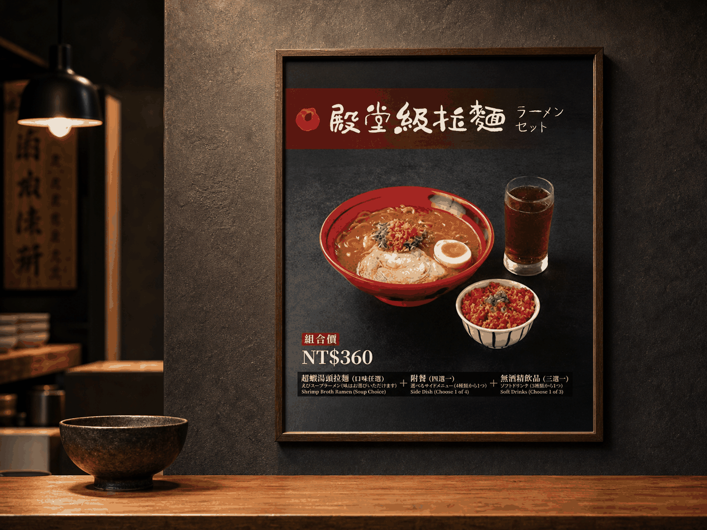 餐飲手寫字設計情境照