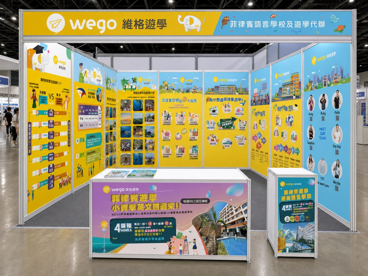 WEGO 世貿遊學展 3×3 展間情境照